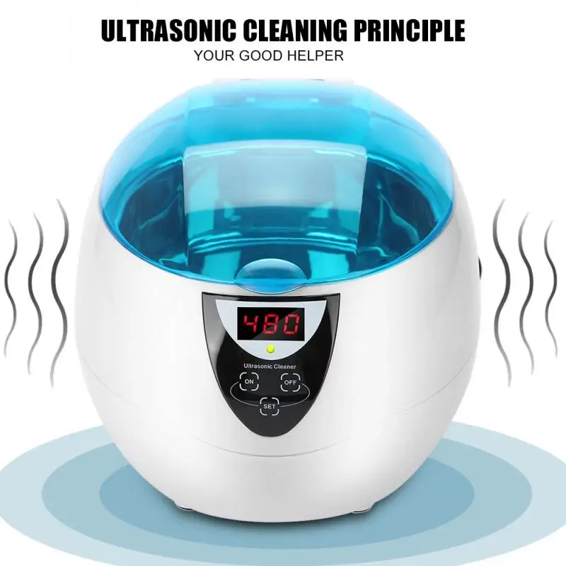 750ml Nail Tools Sterilizer Ultrasonic Jewelry Eyeglasses Watch Cleaner