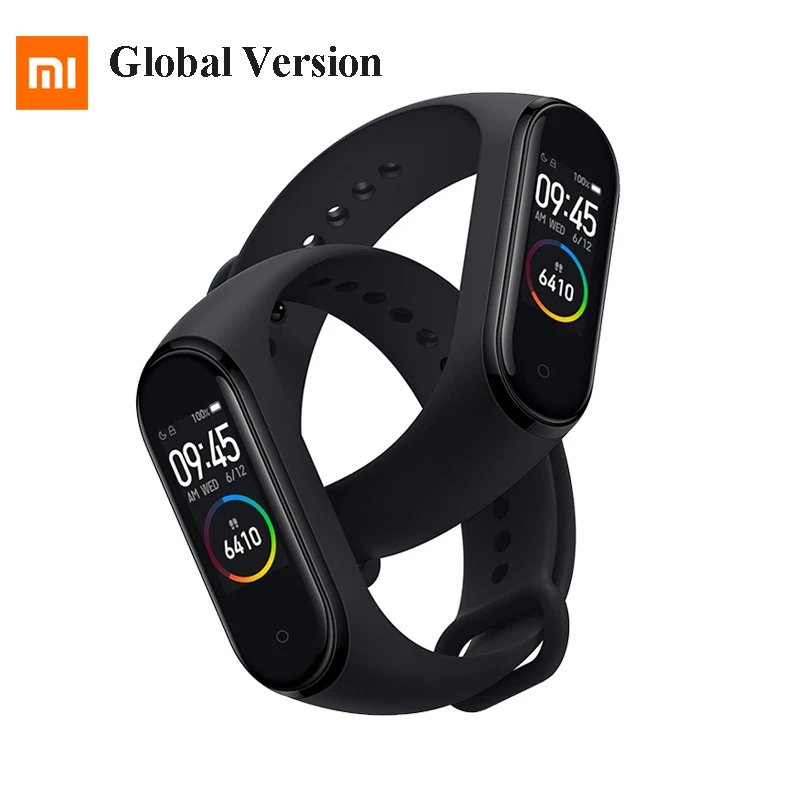 

In Stock Global Version Xiaomi Mi Band 4 Smart Miband Color Screen Bracelet Heart Rate Fitness Music Bluetooth5.0 50M Waterproof
