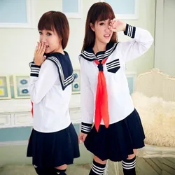 JK Japanese School sailor uniform fashion school class navy sailor school uniforms for Cosplay girls suit 3 Pcs / Set JK Japanese School sailor uniform fashion school class navy sailor school uniforms for Cosplay girls suit 3 Pcs / Set