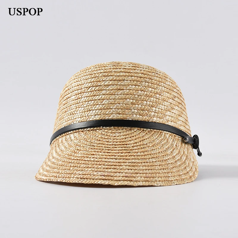 USPOP 2019 جديد النساء قناع قبعات للحماية من الشمس الإناث قبعة من القش بحافة عريضة الصيف عارضة الظل شاطئ كاب عارضة جلد القوس قبعات للحماية من الشم...