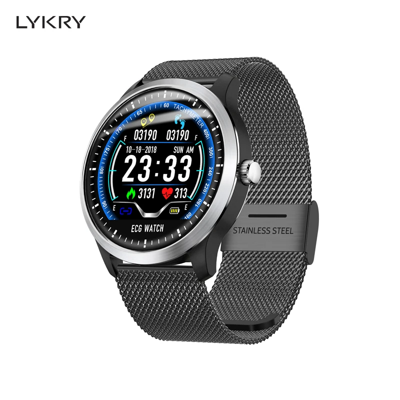 

LYKRY N58 ECG PPG Smart Watch With Electrocardiograph ECG Display Holter ECG Heart Rate Monitor Blood Pressure Smartwatch + Gift