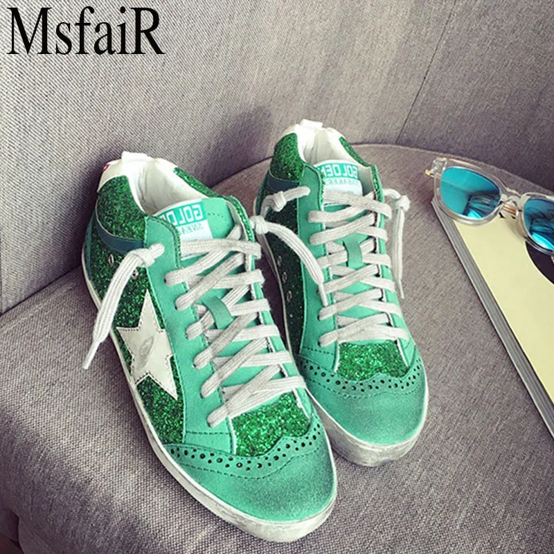 

MSFAIR NEW 2018 Flat With Skateboarding Shoes Flat With Canvas Dirty Shoes Woman Brand Sport Shoes For Walking Womens Sneakers