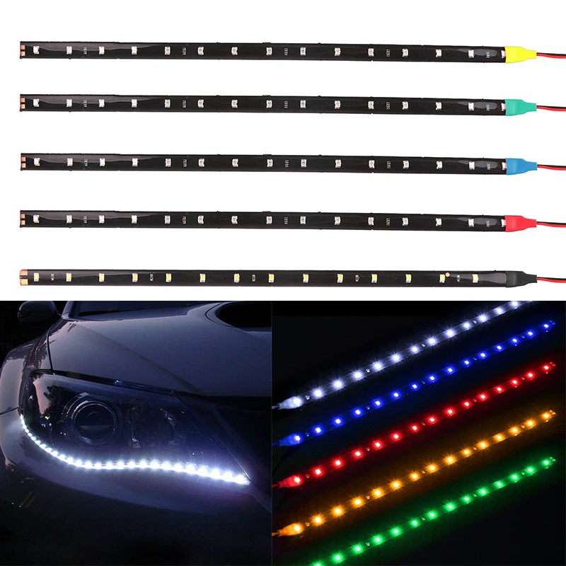 

2pcs flexible led light strip 3528SMD 30cm 12V cars drl decorative light