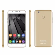OUKITEL U7 Plus 5.5” Smartphone Android 6.0 MTK6737 Quad Core Mobile Phone 2GB RAM Dual Sim TF Fingerprint 4G LTE Cellphone