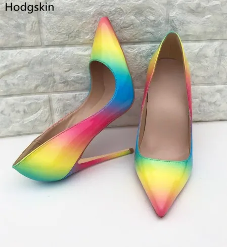 

High End Effulge Evening Party Dress shoes Women's Sexy Pointed Toe High Heel Slip On Stiletto Pumps Large Size Dress Shoes