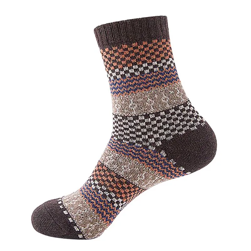 Осенне-зимние женские носки из кроличьей шерсти в стиле ретро, плотные теплые хлопковые носки с тепловым дизайном - Цвет: 4C