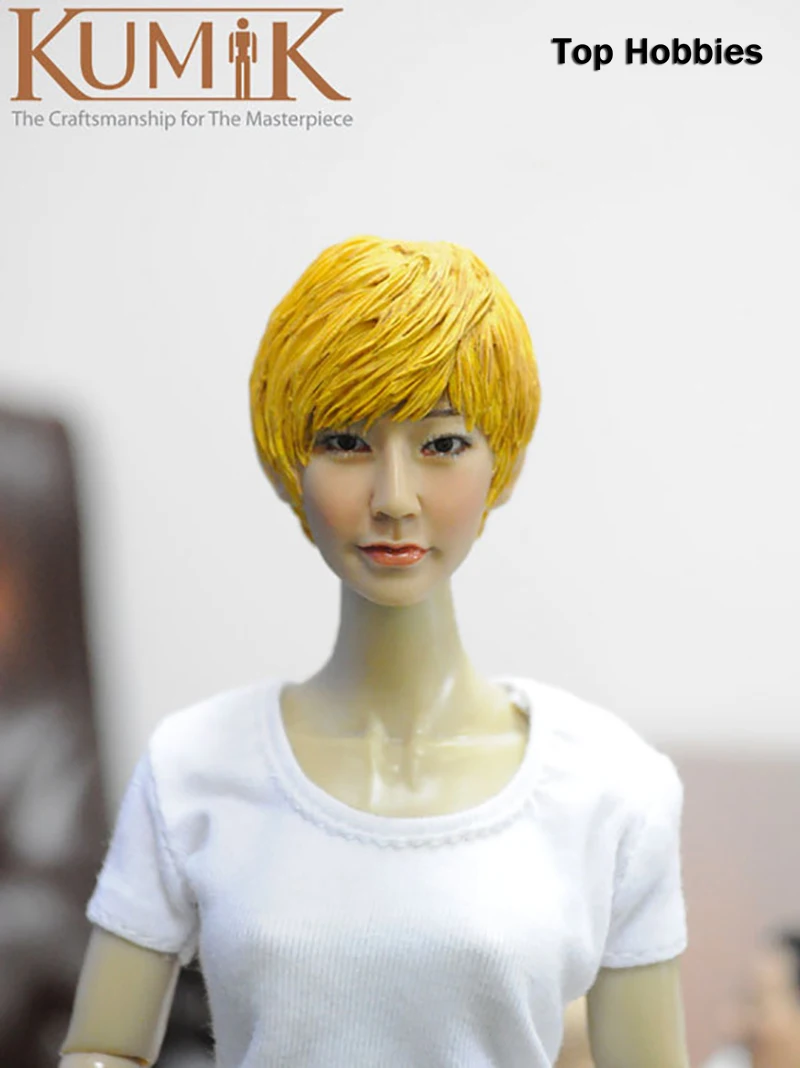 

1/6 Scale Soldiers accessories female head carved with hair 13-19 Support 12 Inch HT/ CG/ TTL/ Phicen action figure body