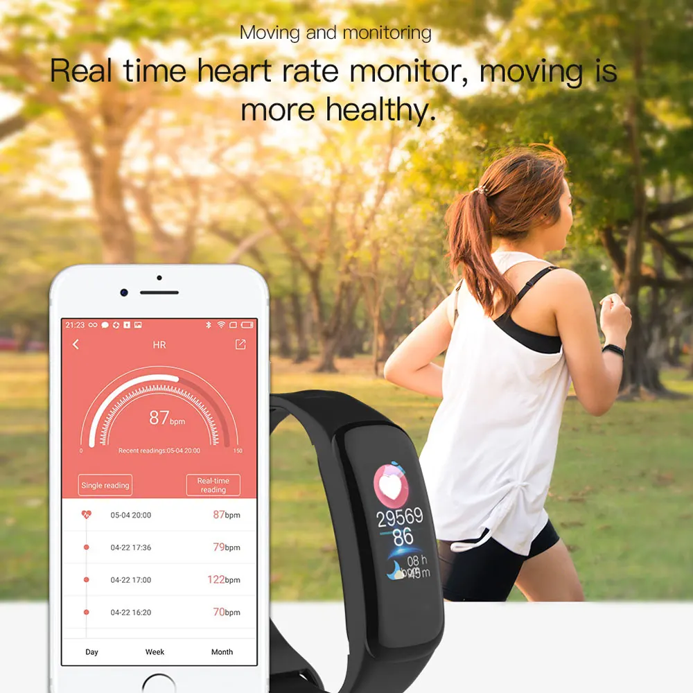 Fitness bracelet C1 Smart Band Fitness Tracker Waterproof Heart Rate Monitor Blood Pressure Smartband Bracelet Smart Wristband