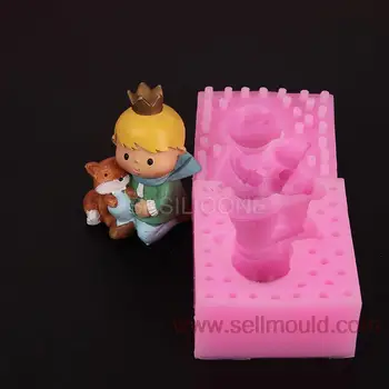 

Boy And Fox Molds 3D Soap Silicone Cake Mould Candle for Cakes Decorating Moulds WA009