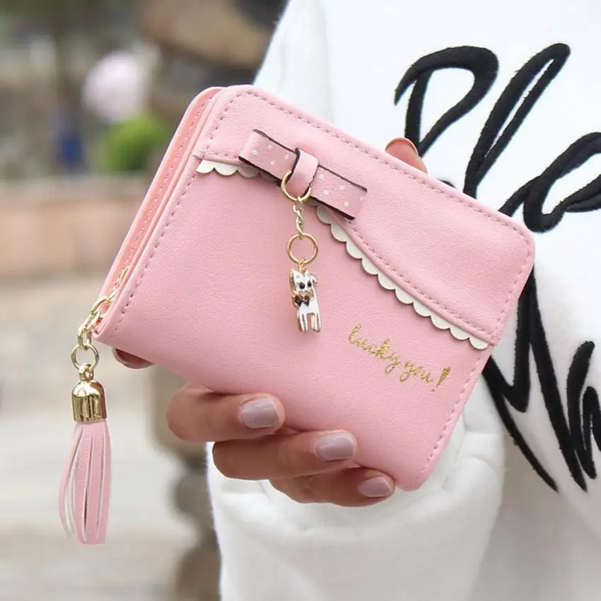 2020 carteras mujer Women Wallets Lady Fashion Cat pendant Mini Grind Magic Bifold Leather Wallet Women's Card Holder Purse 2020 carteras mujer Women Wallets Lady Fashion Cat pendant Mini Grind Magic Bifold Leather Wallet Women's Card Holder Purse