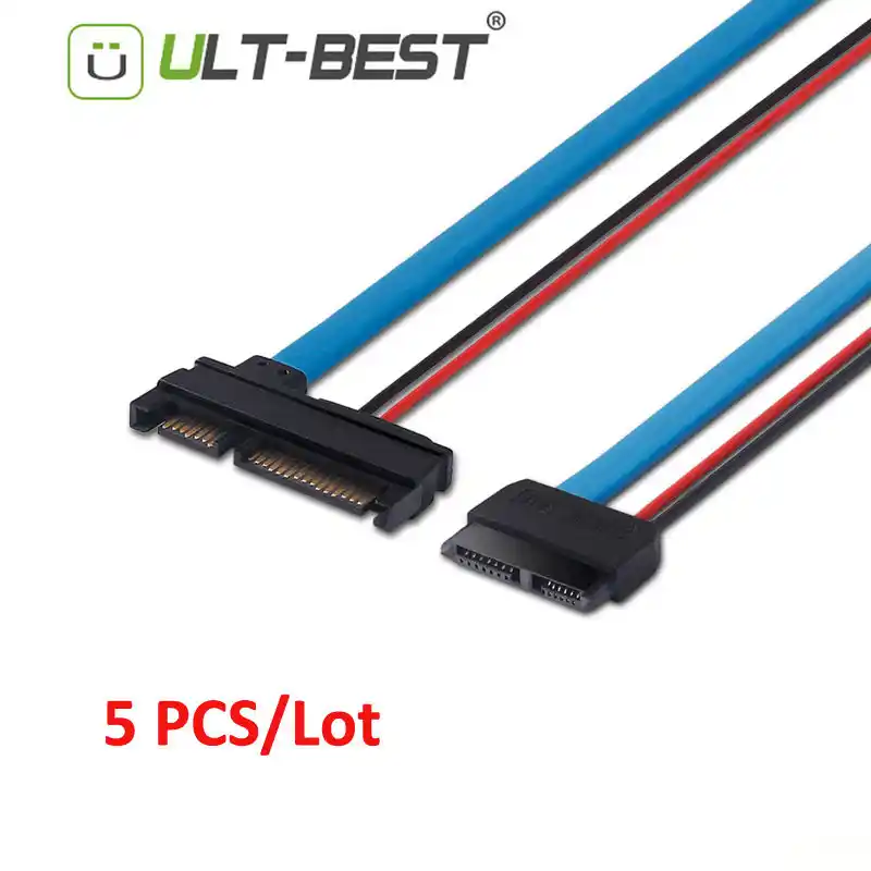 Кабель SATA ult best 5 шт. преобразователь серии ATA 22Pin 7 + 15 папа Слим 13Pin 6 Мама 30 см/1 фут/12