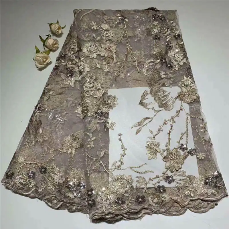 

ZQ!French Net Lace Fabric 2019 Latest African Lace Fabric With Embroidery Mesh Tulle Lace Fabric High quality Lace ! L32515