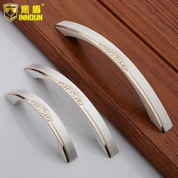 

Jane silver painted black carved handle modern minimalist sliding door wardrobe door handle garden cabinet drawer handle