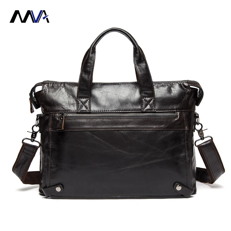 MVA Genuine Leather bag Business Men bags Laptop Tote Briefcases Crossbody bags Shoulder Handbag Men s
