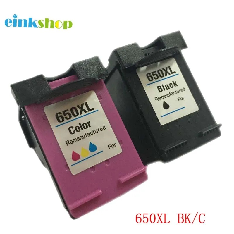 Einkshop 650xl Refilled Ink Cartridge Replacement For HP 650 Xl Deskjet 