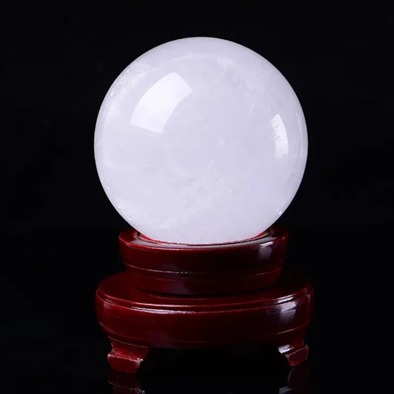 1 шт. натуральный белый хрустальный шар бытовой фэн-шуй украшение кварцевый камень шар украшение