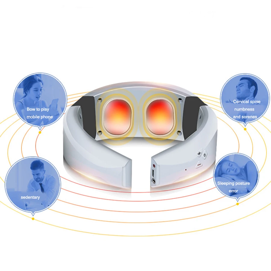 Massager da Garganta Cuidados de Saúde Alívio de Recarga Acupuntura Elétrica Aquecimento Terapia Vértebra Cervical Magnética 8 Cheap Instrumento Da Massagem Da garganta