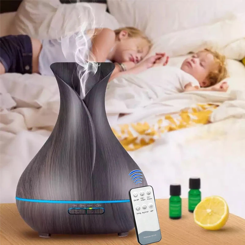 

550ML Essential Oil Aroma Diffuser Aromatherapy Ultrasonic Humidifier With Remote Control Aroma Diffuser LED Lights For Home