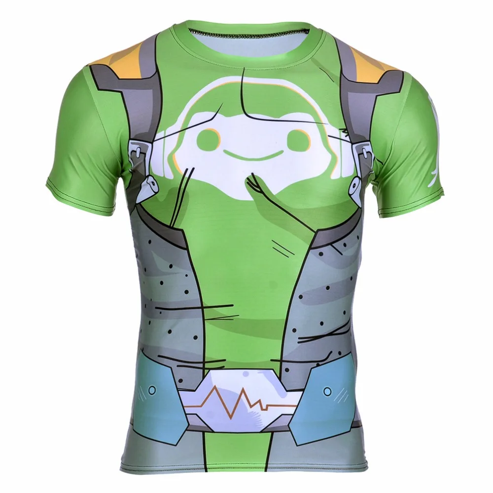 Часы над 3D спортивная футболка Женская Мужская DVA костюм косплей Genji Hanzo SOLDIER76 Mercy