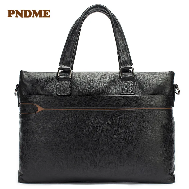 

Men's briefcase wholesale business first layer leather men's bag cross - section leather cross - body bag