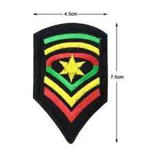 Jah армейский флаг Judah звезда полосы insignia вышивка аппликация Железный на патч Радуга нашивка Шеврон Нашивка аппликации