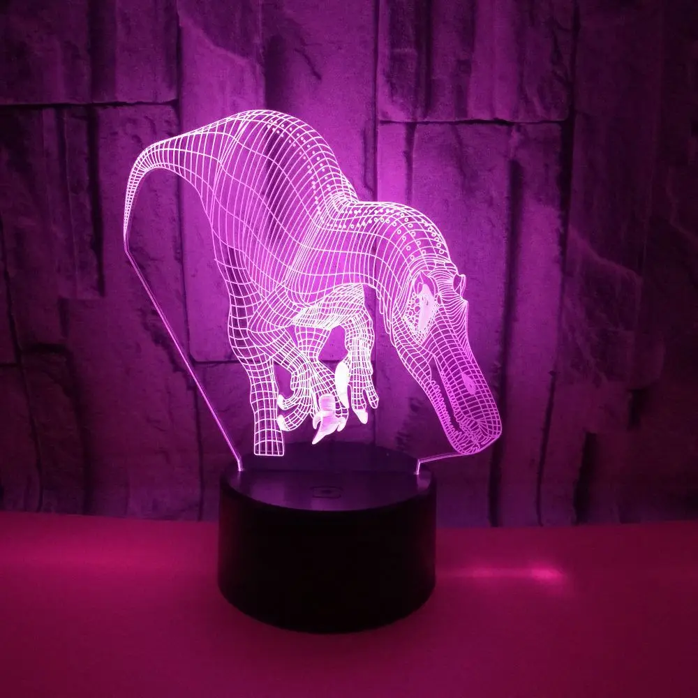 3d лампа динозавра Lampara сравнению Veilleuse Powerbank Decoracao кварто подарок светодиодные