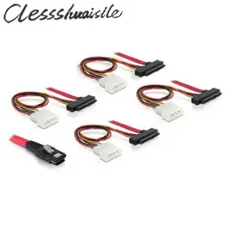 (100 шт./лот) LSI/3ware molex mini sas SFF-8087 к SFF-8482 и питания x4 sas кабель 1 м 3ft 100 см