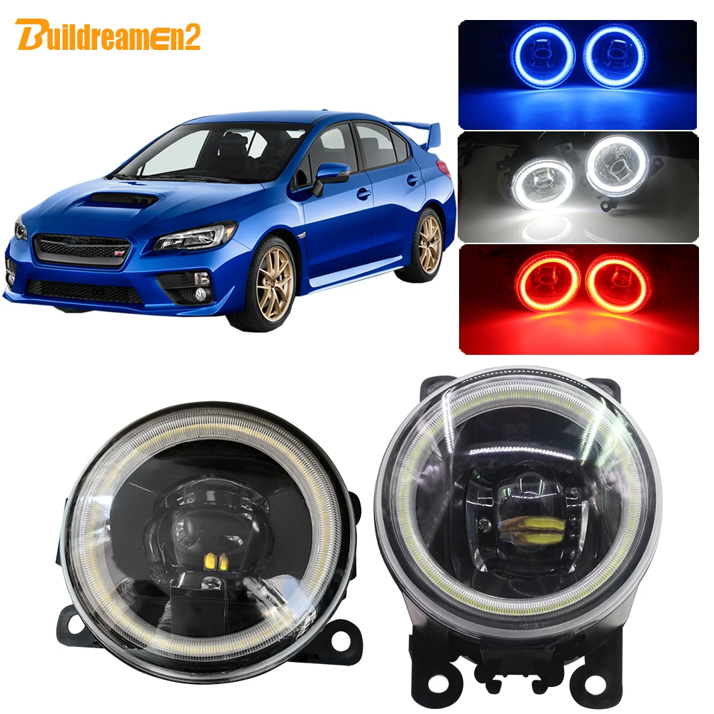 

Buildreamen2 For Subaru WRX STI 2015 2016 Car H11 4000LM LED Front Fog Light Angel Eye DRL Daytime Running Light 12V Accessories