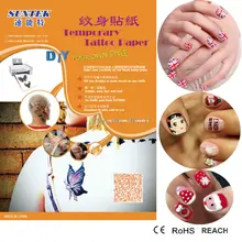 70 компл./лот) водонепроницаемые временные модные татуировки с дизайном макияж изображение на тело для дизайна ногтей