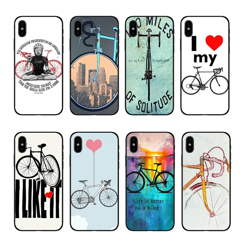 

Kuliai Bicycle hobby Diy Luxury High-end Protector phone Case for Apple iPhone XS XR XSMAX 7 7plus 8 8plus 6 6 6plus coque