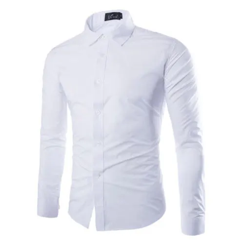 

Fashion Women's Husband Men's Long Sleeve Slim Fit V Neck Shirt Business Work Shirts Luxury Blouses Formal Casual Solid