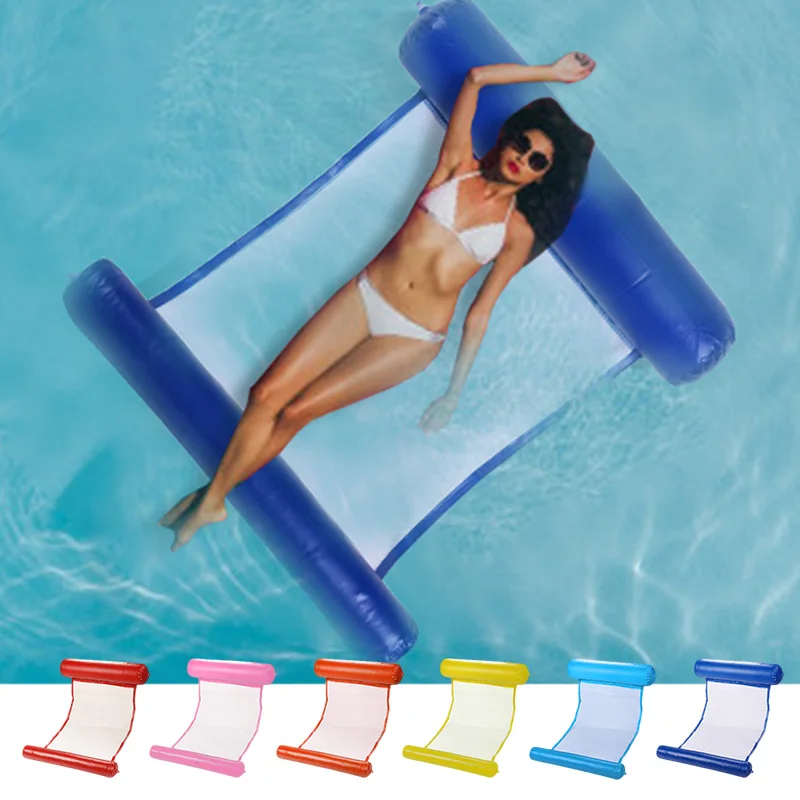 

Inflatable Pool Floating Water Hammock Float Lounger Floating Bed Chair Swimming Pool Inflatable Hammock Water Pool Party Bed