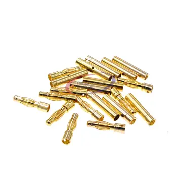 

20pcs/lot 10Pairs 3.5mm Gold Plated Male Female Bullet Banana Connector Plug For ESC Battery Motor