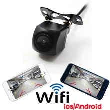 Wifi Автомобильная Беспроводная камера ночного видения заднего вида Водонепроницаемая камера заднего вида для устройств Moblie IOS/Android Мини Размер