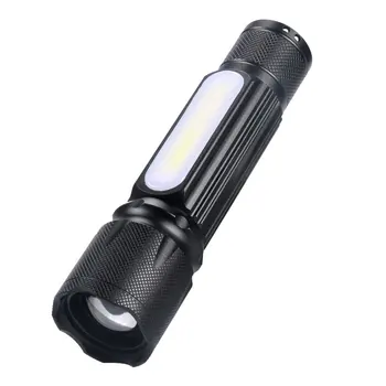 

Brand New SKYWOLFEYE 500 Lumens 5 Model T6 LED + COB 18650 Flashlight Torch Lamp Light Telescopic Focusing Tail Magnet Outdoor C