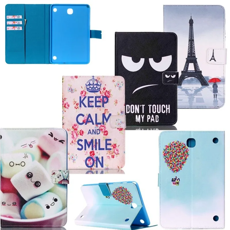 For Samsung Galaxy Tab A 8.0 T350 T355 SM-T355 8'' Case Fashion Cartoon PU Leather Wallet Flip Stand Tablet Covers Cases 8 Inch  (2)