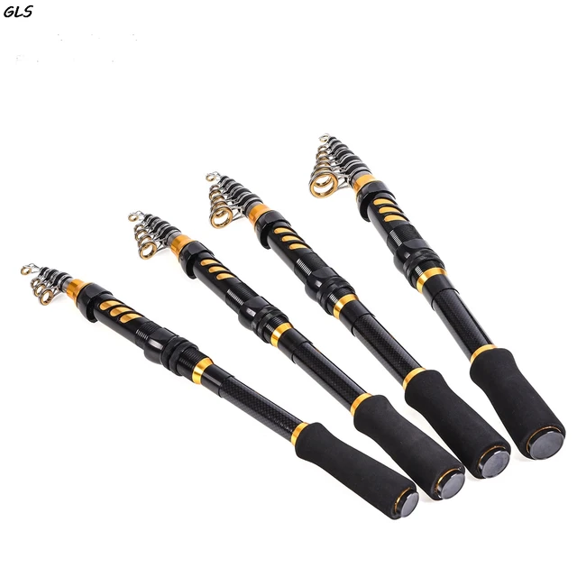 Best Price 1.5-2.4m Telescopic Fishing Rod Spinning Fishing Rod Carbon Fiber Material  Fishing Rod