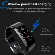 IP67 Водонепроницаемый Смарт монитор сердечного ритма фитнес-трекер Смарт-браслет сообщение напоминание Смарт Браслет для женщин длительный режим ожидания