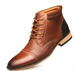 Г. Новые мужские ботинки на шнуровке натуральная кожа, большой размер 40-47, Зимняя мужская обувь на шнуровке для отдыха ботильоны мужские ботинки «Челси» - Цвет: A