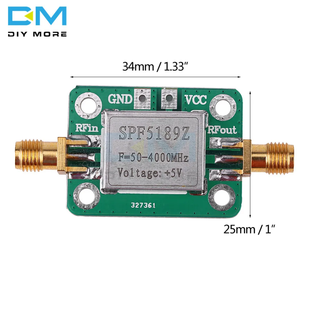 LNA 50-4000 МГц RF SPF5189 NF 0.6dB низкий уровень шума усилитель сигнала приемник плата беспроводной связи модуль с защитным корпусом