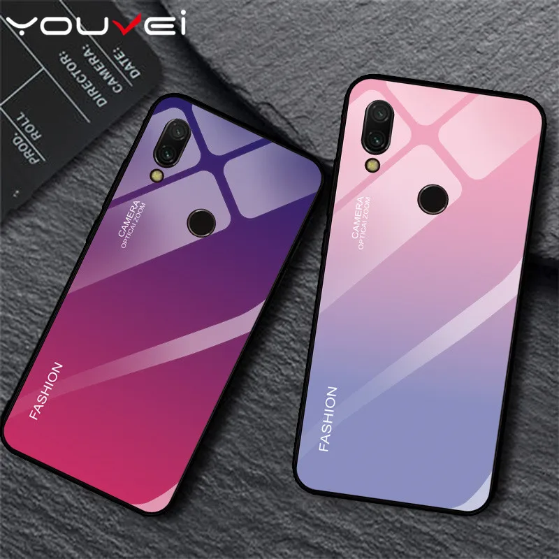 Чехол из закаленного стекла с градиентом YOUVEI для Xiaomi Redmi 7 Redmi7 чехол 6 26'' |