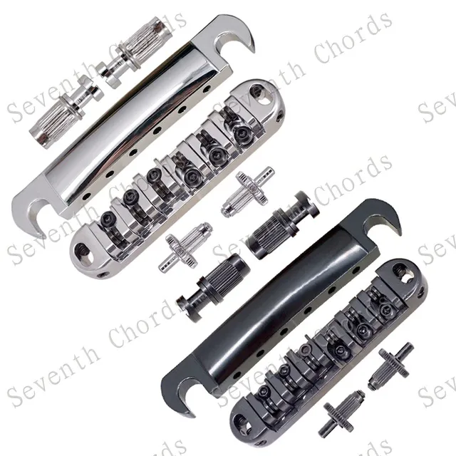 A Set Gb Lp Electric Guitar Roller Saddle Tune O Matic Bridge A Set Gb Lp Electric Guitar Roller Saddle Tune O Matic Bridge Tailpiece With Small Studs Anchor Chrome Black Choose