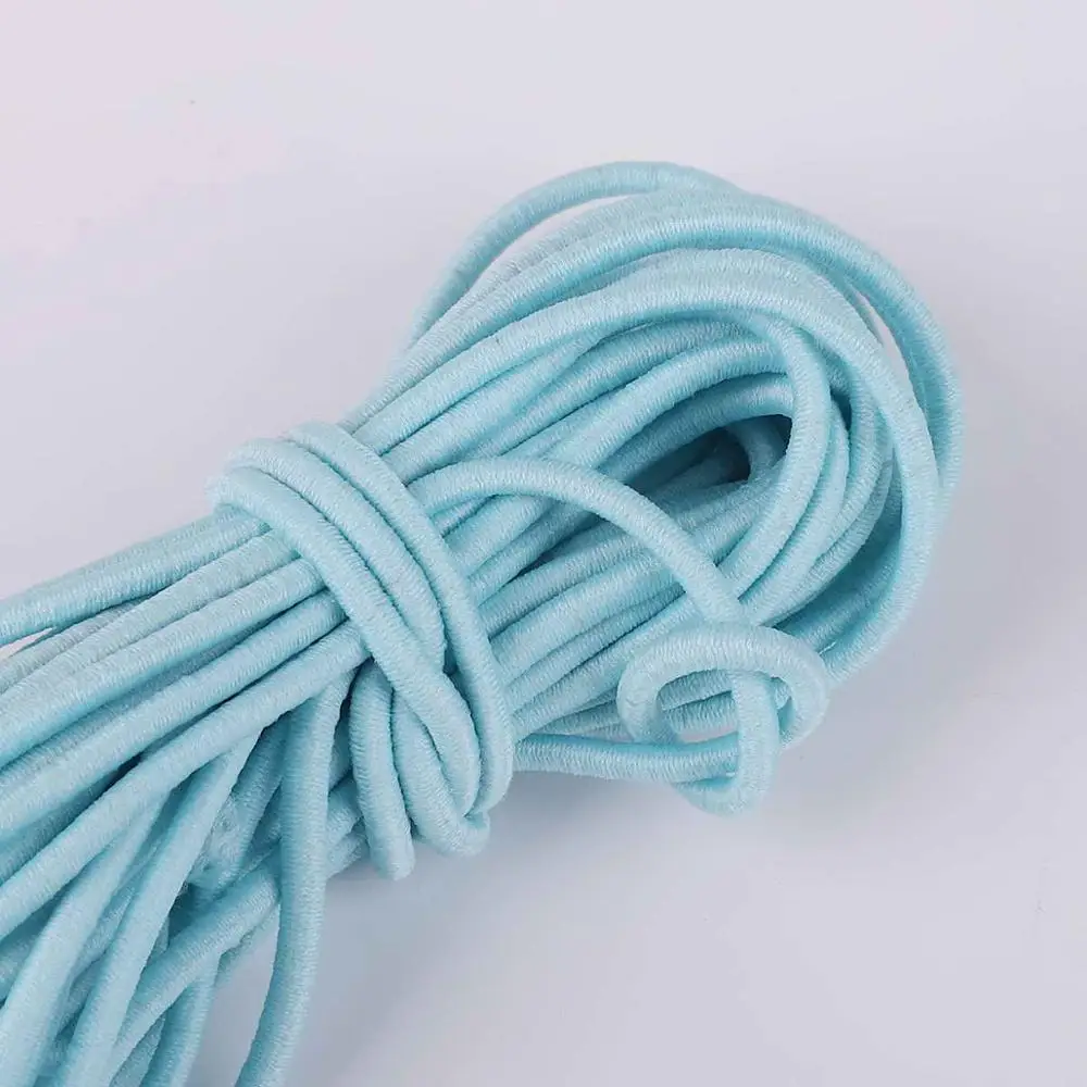 2,5 мм цветная высокоэластичная Высококачественная круглая эластичная повязка круглая эластичная канатная Резиновая лента эластичная линия DIY Швейные аксессуары - Цвет: Turquoise
