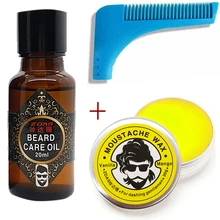Натуральный ванильный Манго вкус воск для усов, гребень для бороды, воск для бороды эссенция для роста уход за маслом рост бороды продукты против выпадения волос 3