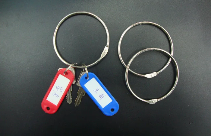 500PCS 50MM Book Binding Rings Binder Hoops Loose Leaf DIY Keyring Scrapbook Album