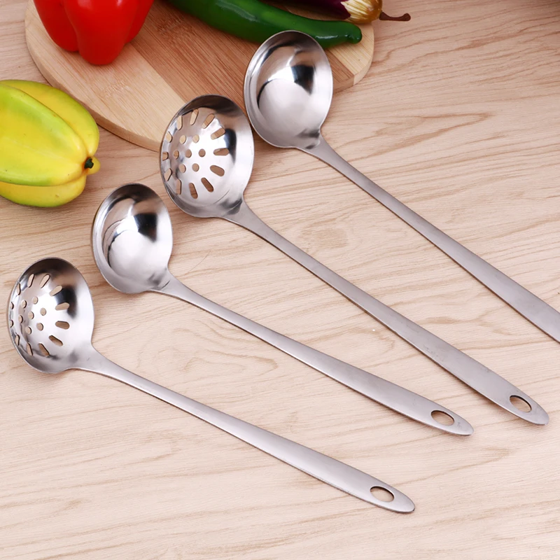 

Colander stainless steel soup ladle kitchen dinner serveware serving simple design easy to clean durable Gifts