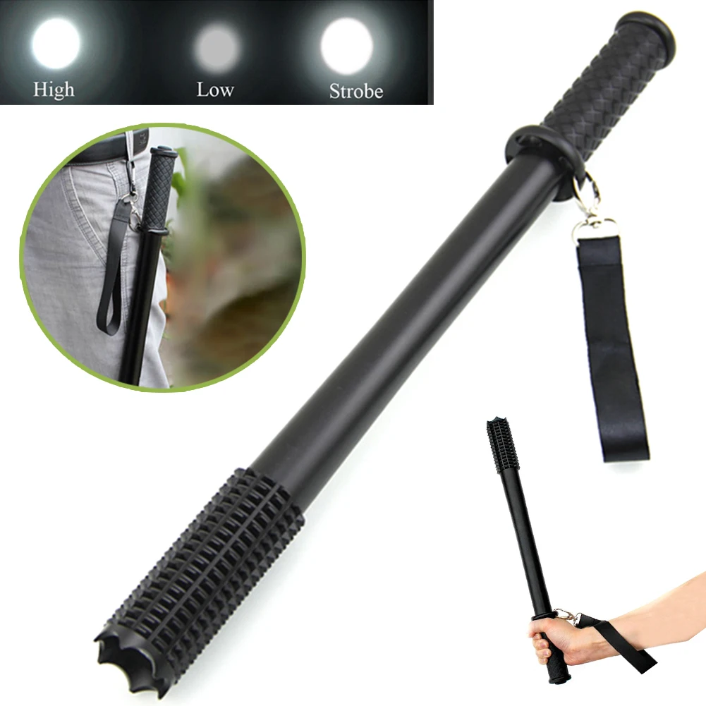

Baton LED Flashlight Self Defense Stick Flash Light Tactical Patrol Torch Lights --M25