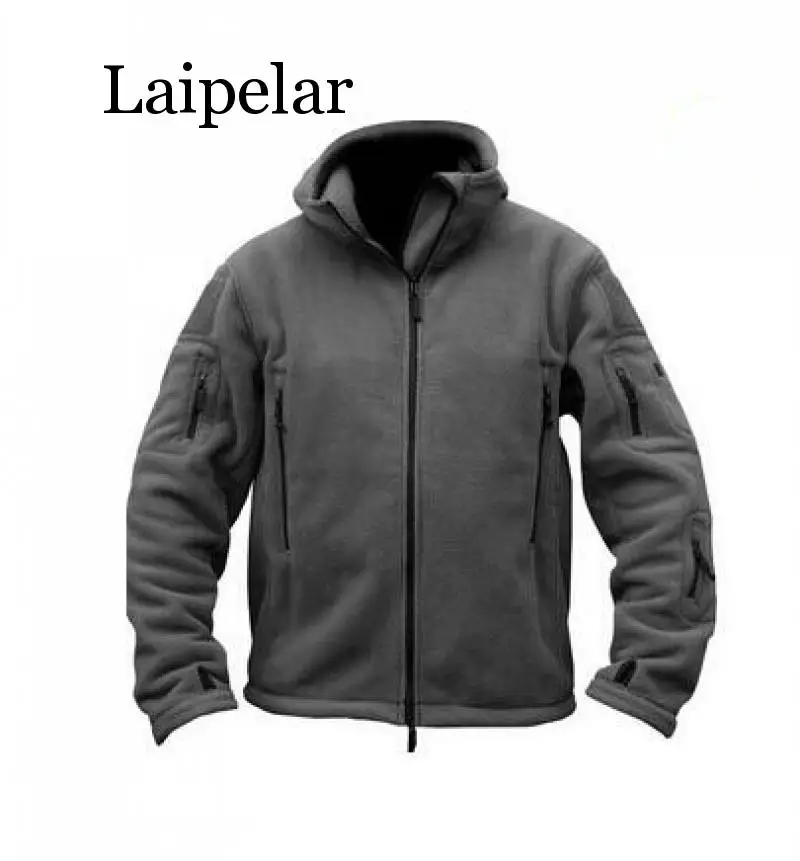 Laipelar Военная Мужская Флисовая тактическая флисовая куртка теплая полярная верхняя одежда с капюшоном пальто армейская одежда