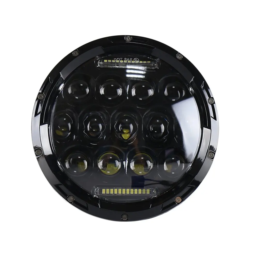 

75W 7 Inch Motorcycle LED Headlight Waterproof Automobile Refitting Lamp with 13 LEDs for Jeep for Wrangler