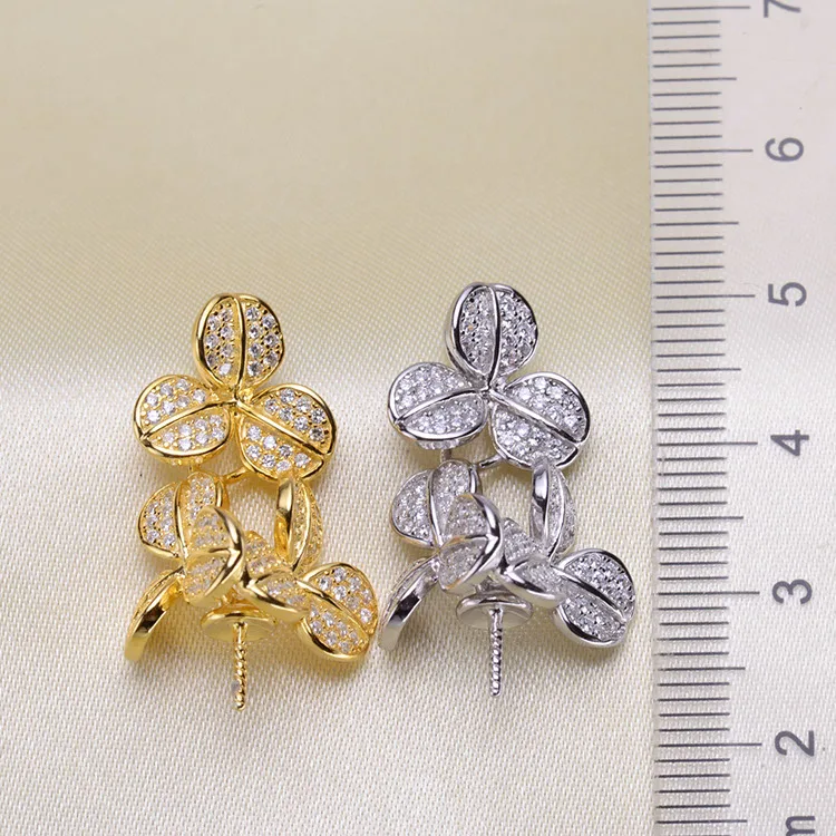 

DIY Jewellery 925 Sterling Silver Pearl Pendant Exquisite Necklace Pendant Setting Findings Parts Fittings Women Accessories